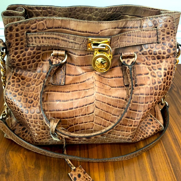 Michael Kors Handbags - Michael Kors Hamilton mockcroc